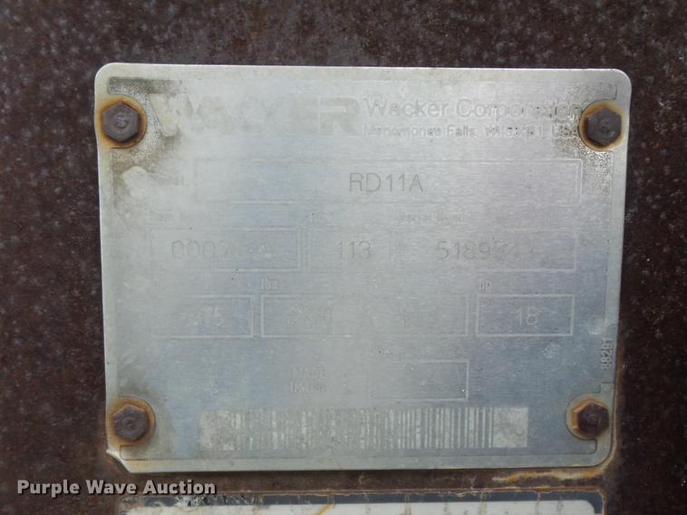 image for item DB6434 2000 Wacker RD11A double drum compactor