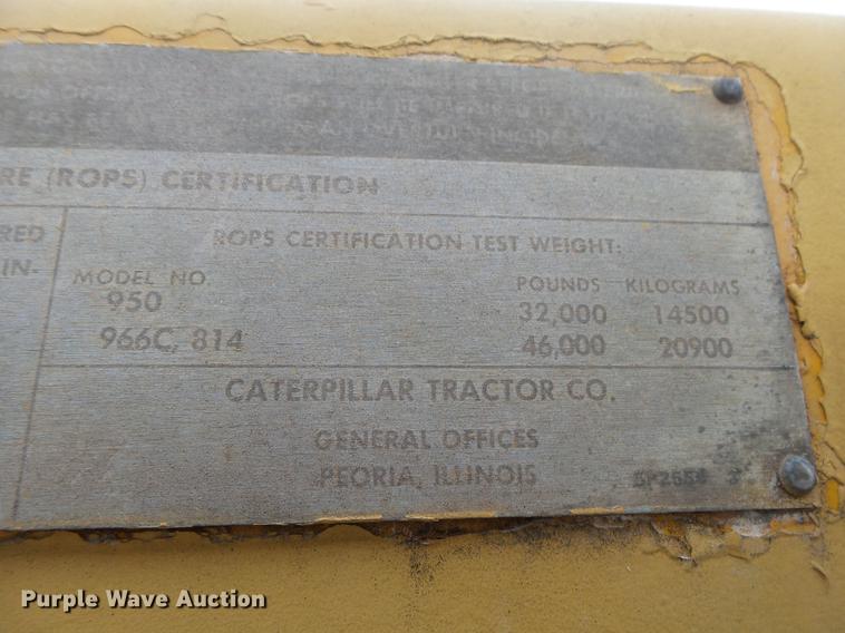 image for item DB7386 1976 Caterpillar 966C wheel loader