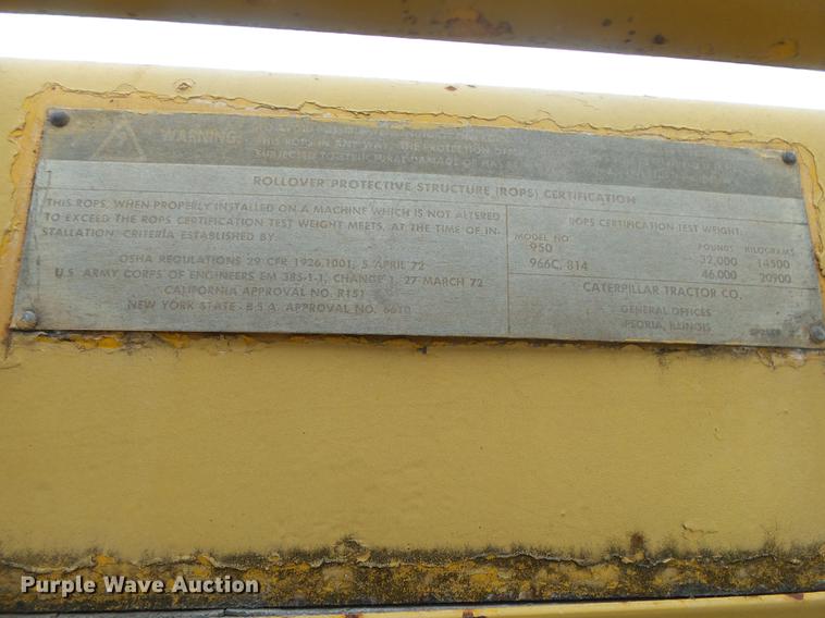 image for item DB7386 1976 Caterpillar 966C wheel loader