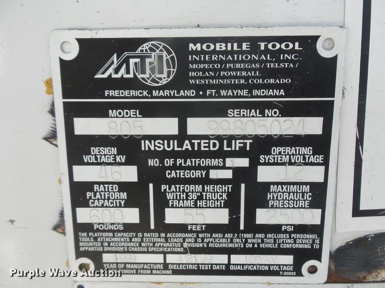 image for item DB8146 1999 Freightliner FL80 bucket truck