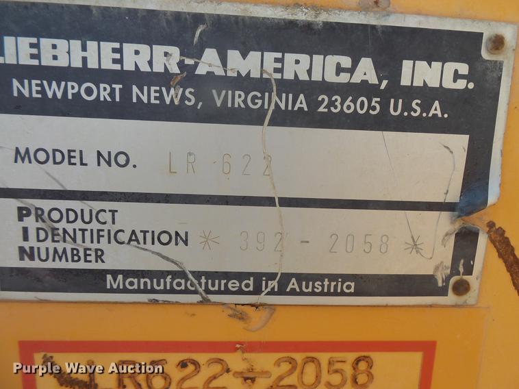 image for item DB8151 1998 Liebherr LR622 Litronic track loader