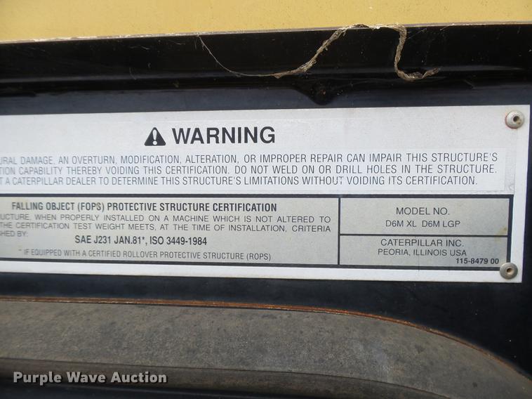 image for item DC3823 1998 Caterpillar D6M LGP dozer