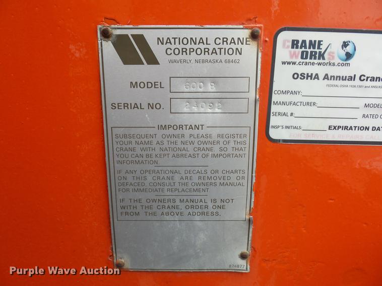 image for item DD2036 1993 Peterbilt 357 crane truck