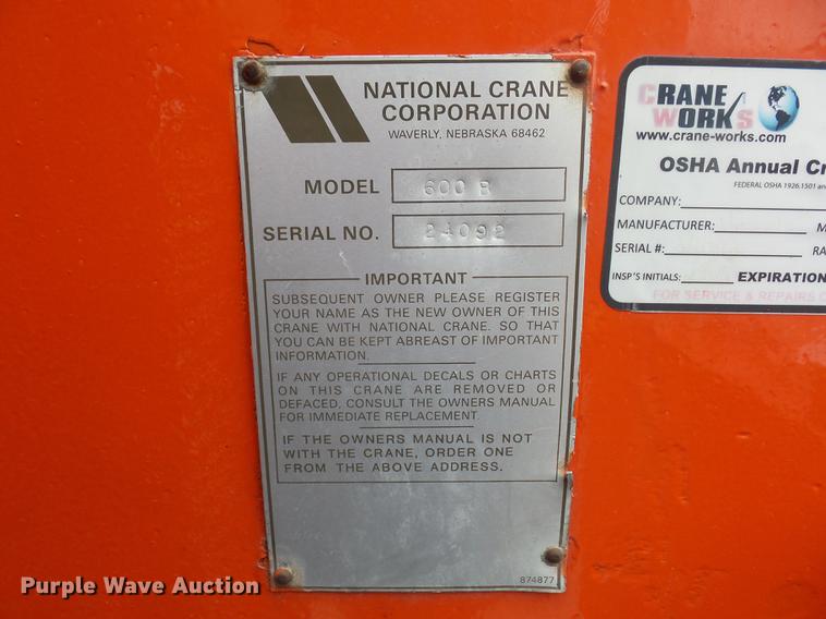 image for item DD2036 1993 Peterbilt 357 crane truck