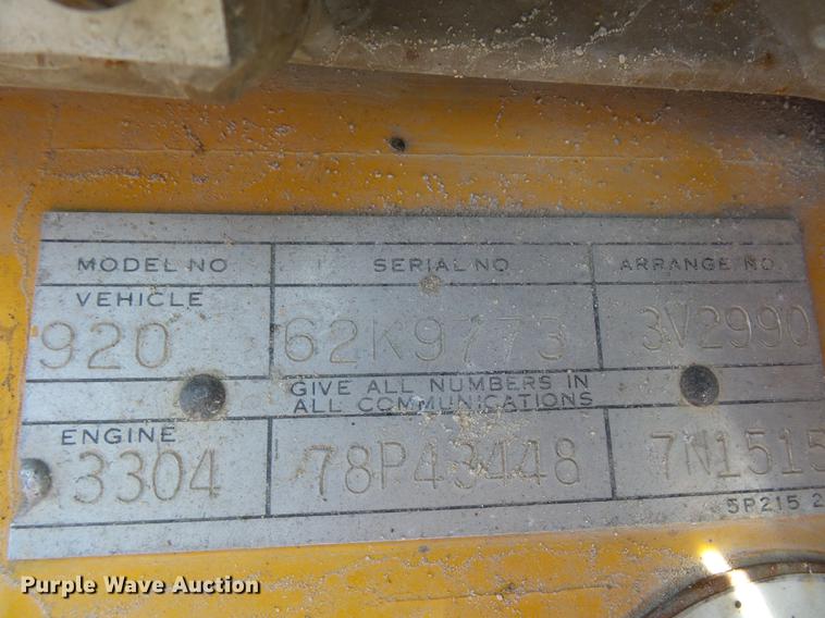 image for item DD2116 Caterpillar 920 wheel loader