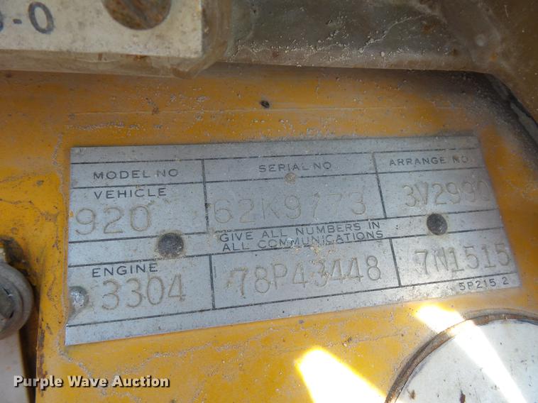 image for item DD2116 Caterpillar 920 wheel loader