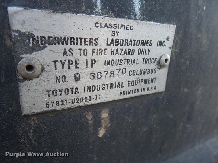image for item DH9720 1997 Toyota forklift