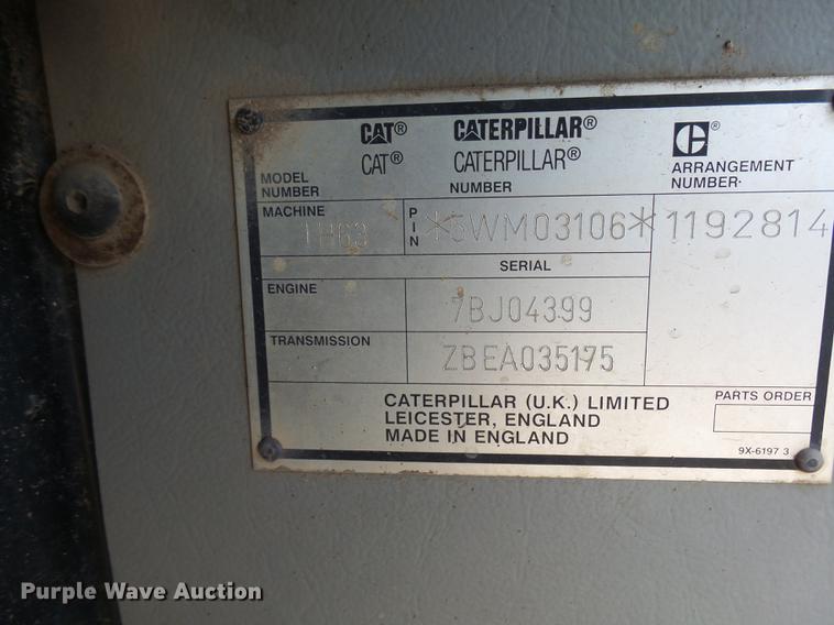 image for item DH9723 1999 Caterpillar TH63 telehandler
