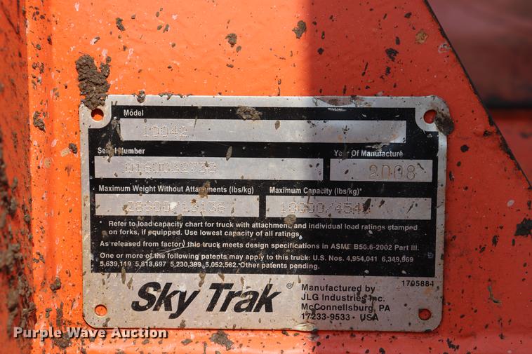 image for item ED9523 2007 SkyTrak 10042 telehandler