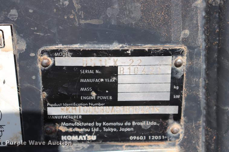 image for item ED9524 2008 Komatsu D51EX-22 dozer