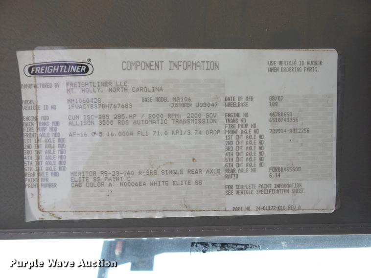 image for item J8595 2008 Freightliner Business Class M2 bucket truck