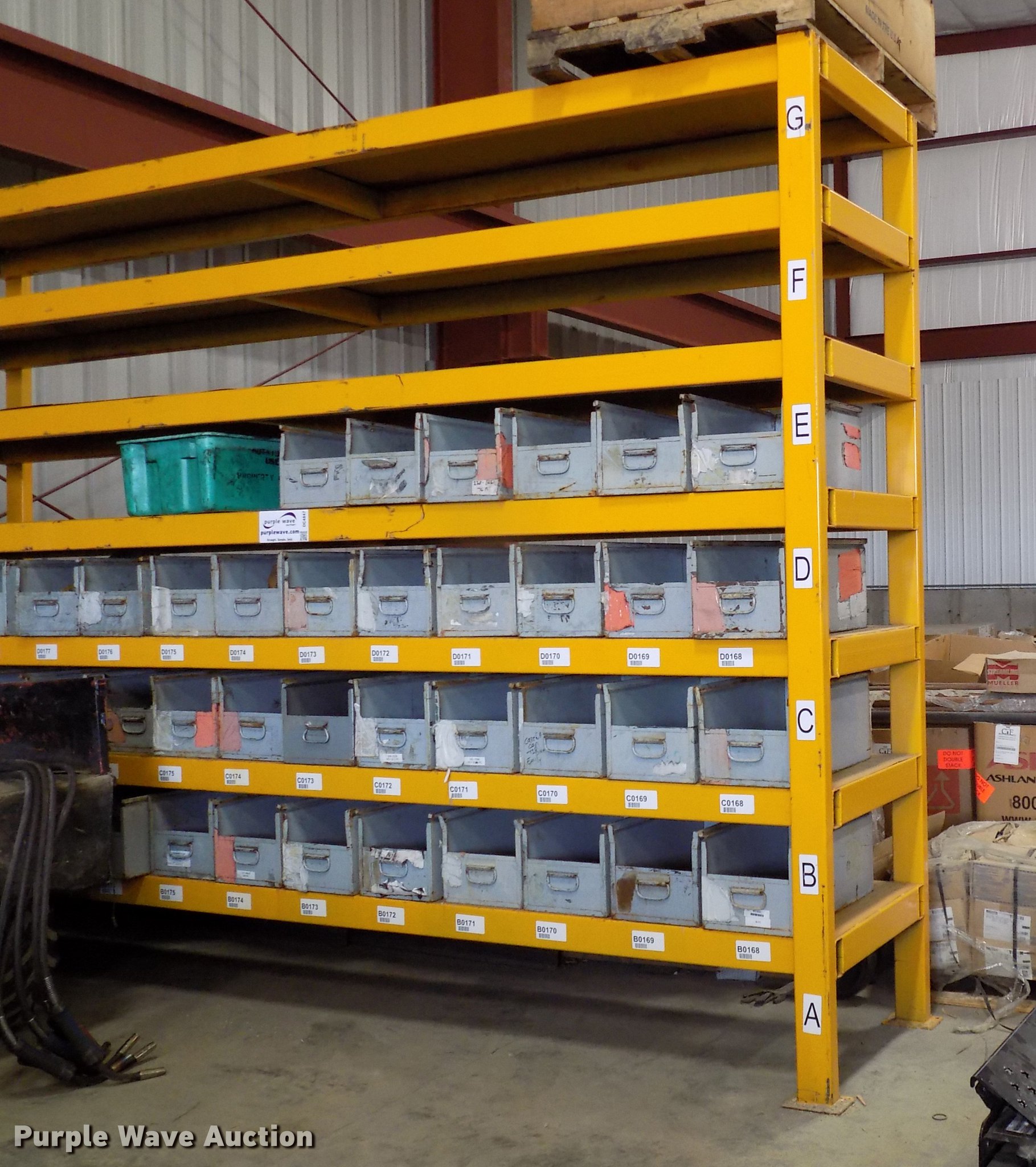 Industrial shelving unit in Dubuque, IA Item DC4847 for sale Purple