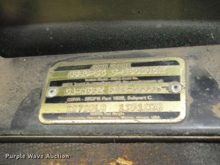 image for item DA3176 1978 John Deere 8630 4WD tractor