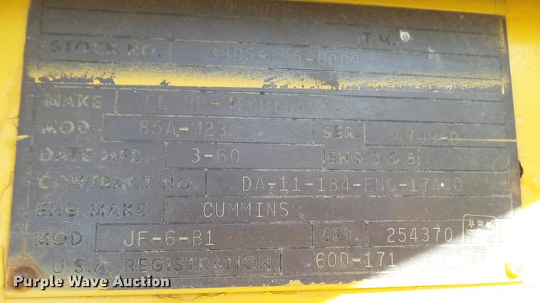 image for item DC1802 1960 Clark Michigan 85A-M23 wheel loader