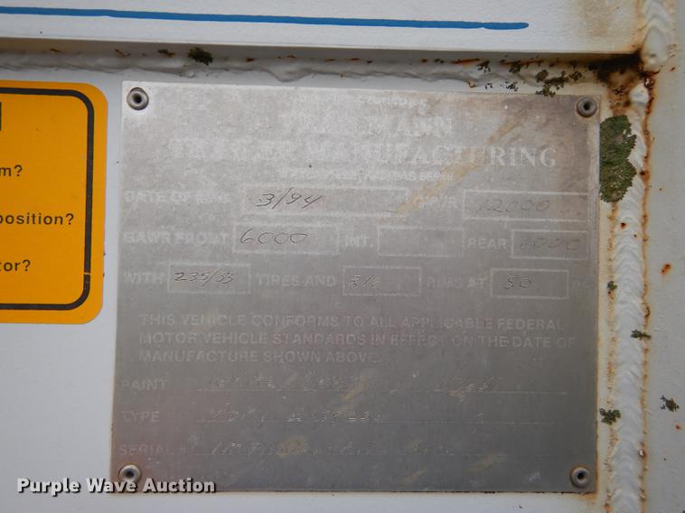 image for item DD0803 1994 Trailmann Pony Express slant horse trailer