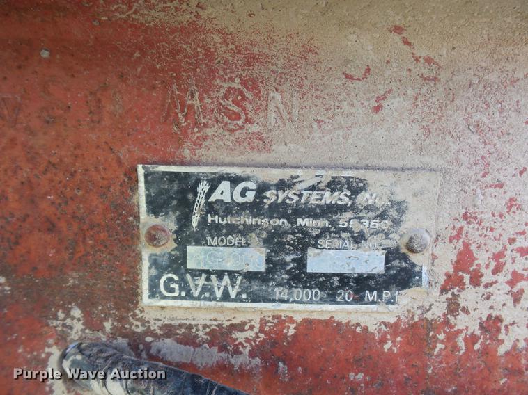 image for item DD2005 1996 Ag Systems AG1000 nurse tank trailer
