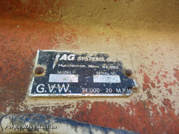 image for item DD2005 1996 Ag Systems AG1000 nurse tank trailer