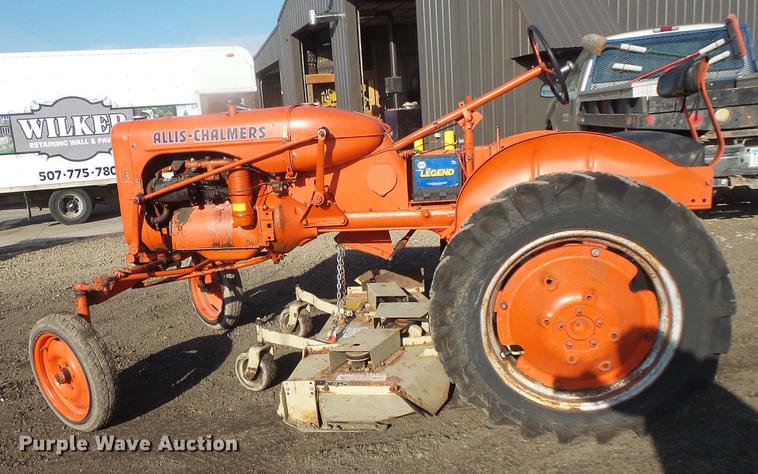 image for item DE9427 1949 Allis Chalmers C tractor and mower