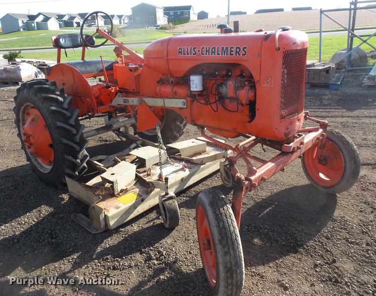 image for item DE9427 1949 Allis Chalmers C tractor and mower