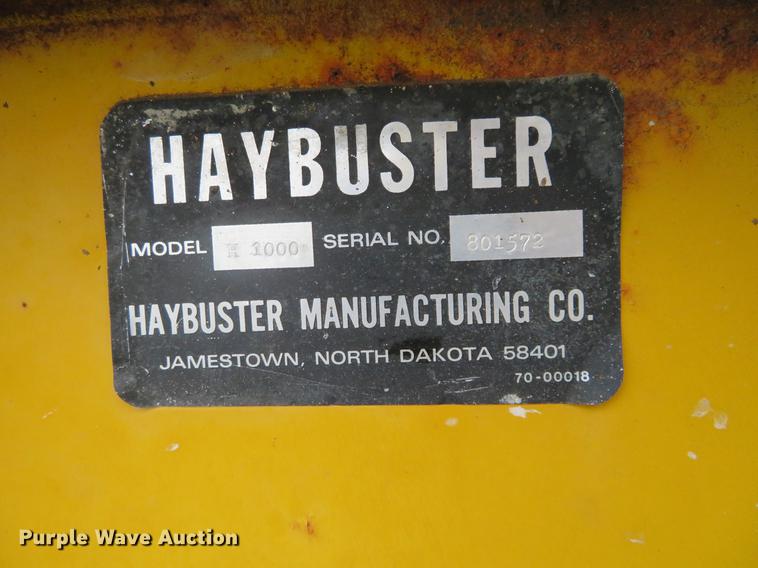 image for item DI9891 HayBuster Big Bite H1000 bale processor