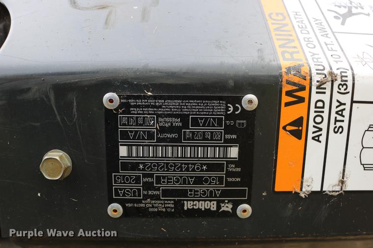 image for item DW9879 2015 Bobcat 15C auger