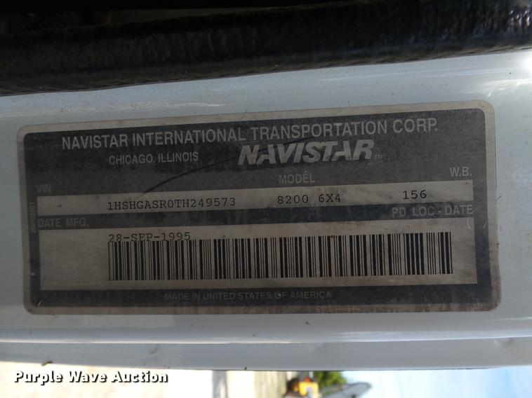 image for item DB4197 1996 International 8200 semi truck