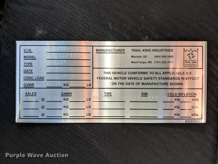 image for item DB4202 2004 Trail King Advantage TK110HDG-533 HG series lowboy equipment trailer