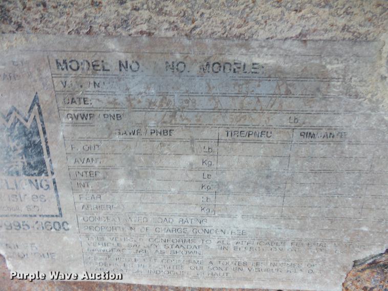 image for item DB8101 1993 Trail King equipment trailer