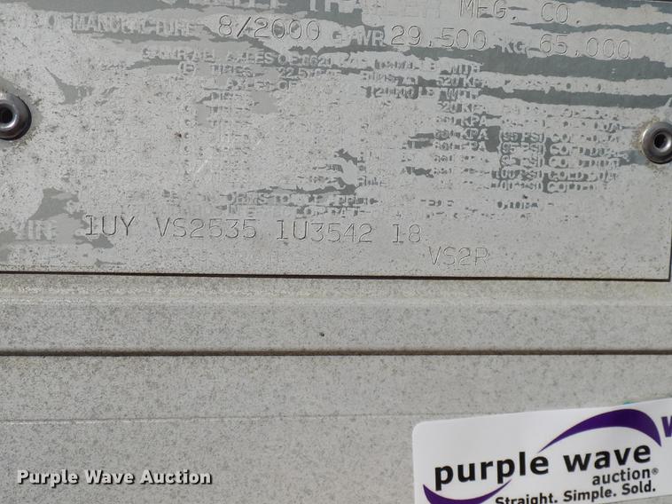 image for item EE9259 2001 Utility VS2R refrigerated van trailer