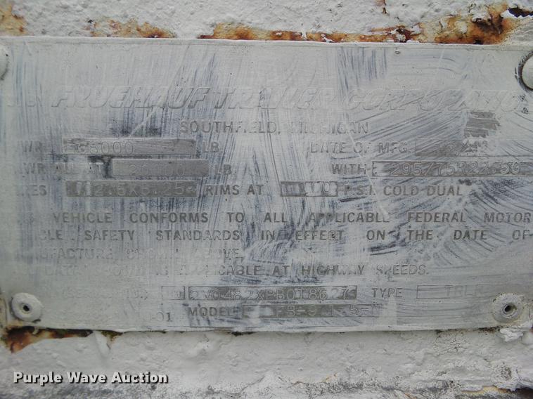 image for item L5638 1993 Fruehauf dry van trailer