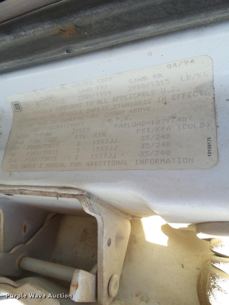 image for item DA7000 1994 Chevrolet S10 Blazer SUV