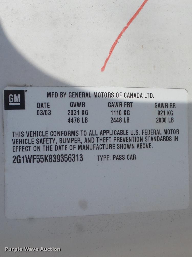 image for item DB6412 2003 Chevrolet Impala