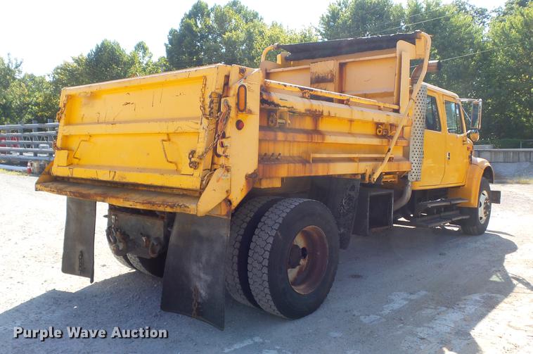 image for item DB6415 2002 International 4900 Crew Cab dump truck