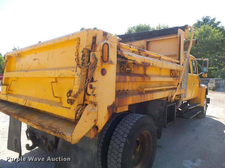 image for item DB6415 2002 International 4900 Crew Cab dump truck