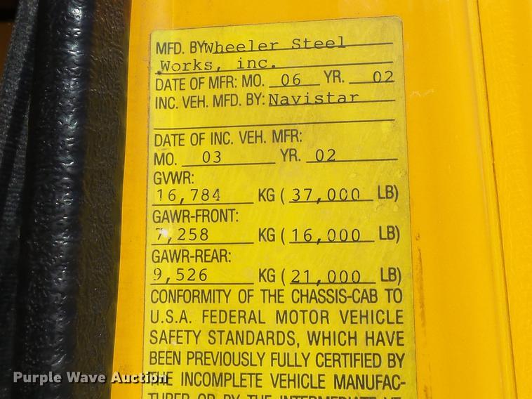 image for item DB6415 2002 International 4900 Crew Cab dump truck