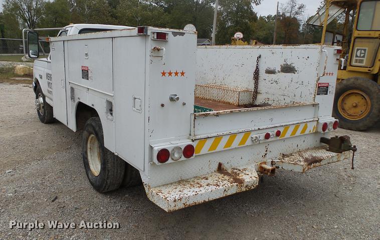 image for item DB7383 1988 Ford F350 utility bed pickup truck