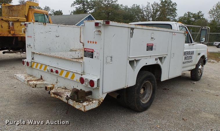 image for item DB7383 1988 Ford F350 utility bed pickup truck