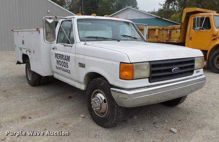 image for item DB7383 1988 Ford F350 utility bed pickup truck