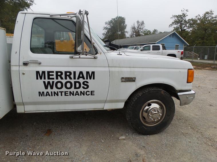 image for item DB7383 1988 Ford F350 utility bed pickup truck