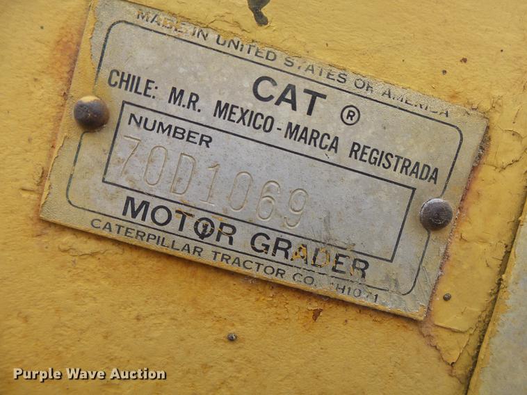 image for item DB7384 1958 Caterpillar 12 rigid frame motor grader