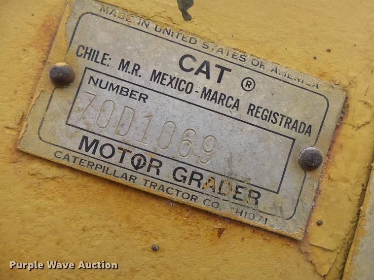 image for item DB7384 1958 Caterpillar 12 rigid frame motor grader