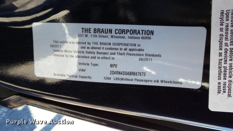 image for item DC1002 2011 Dodge Grand Caravan van