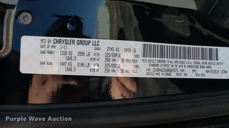 image for item DC1002 2011 Dodge Grand Caravan van