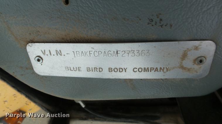 image for item DC1801 2010 Blue Bird Vision school bus