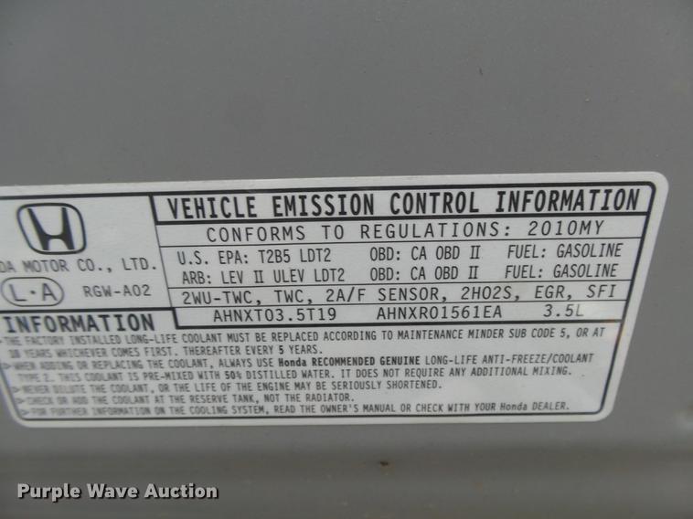 image for item DC3803 2010 Honda Odyssey van