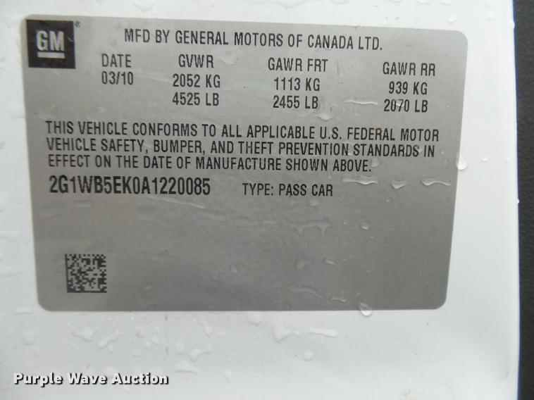 image for item DC3806 2010 Chevrolet Impala