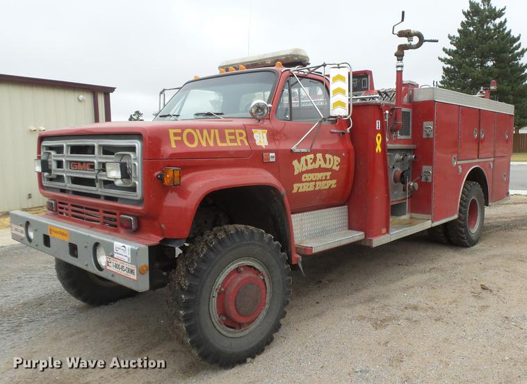 image for item DC3825 1985 GMC 7000 fire truck