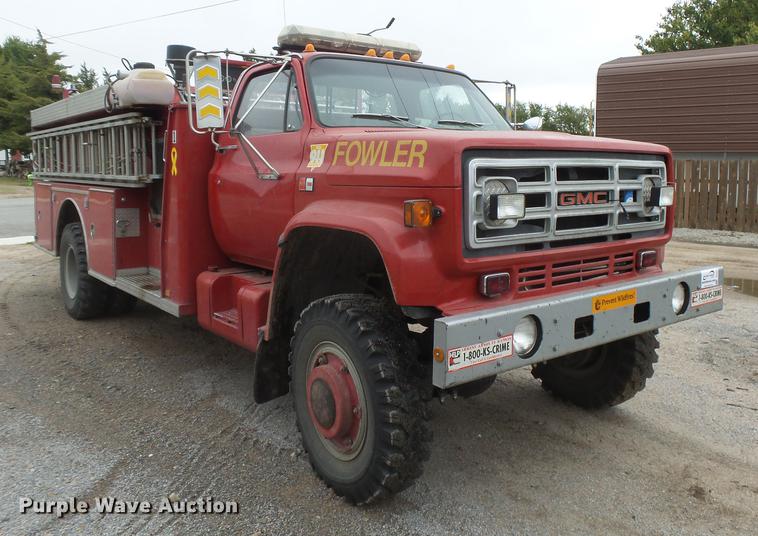 image for item DC3825 1985 GMC 7000 fire truck