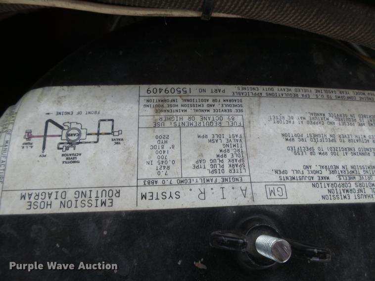 image for item DC3825 1985 GMC 7000 fire truck