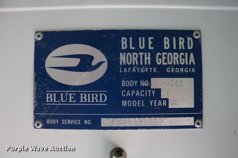 image for item DD0037 2000 Blue Bird TC2000 school bus